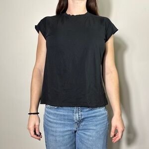AYR 100% Pima Cotton The Supercool Black T Shirt Size XS